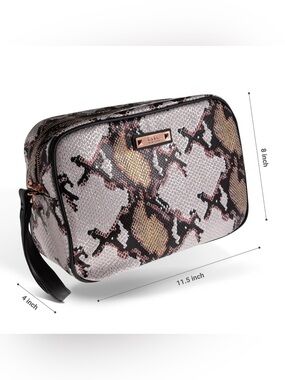 Nicole Miller Makeup Bag  Cosmetic bag in Pink, Gold and Black